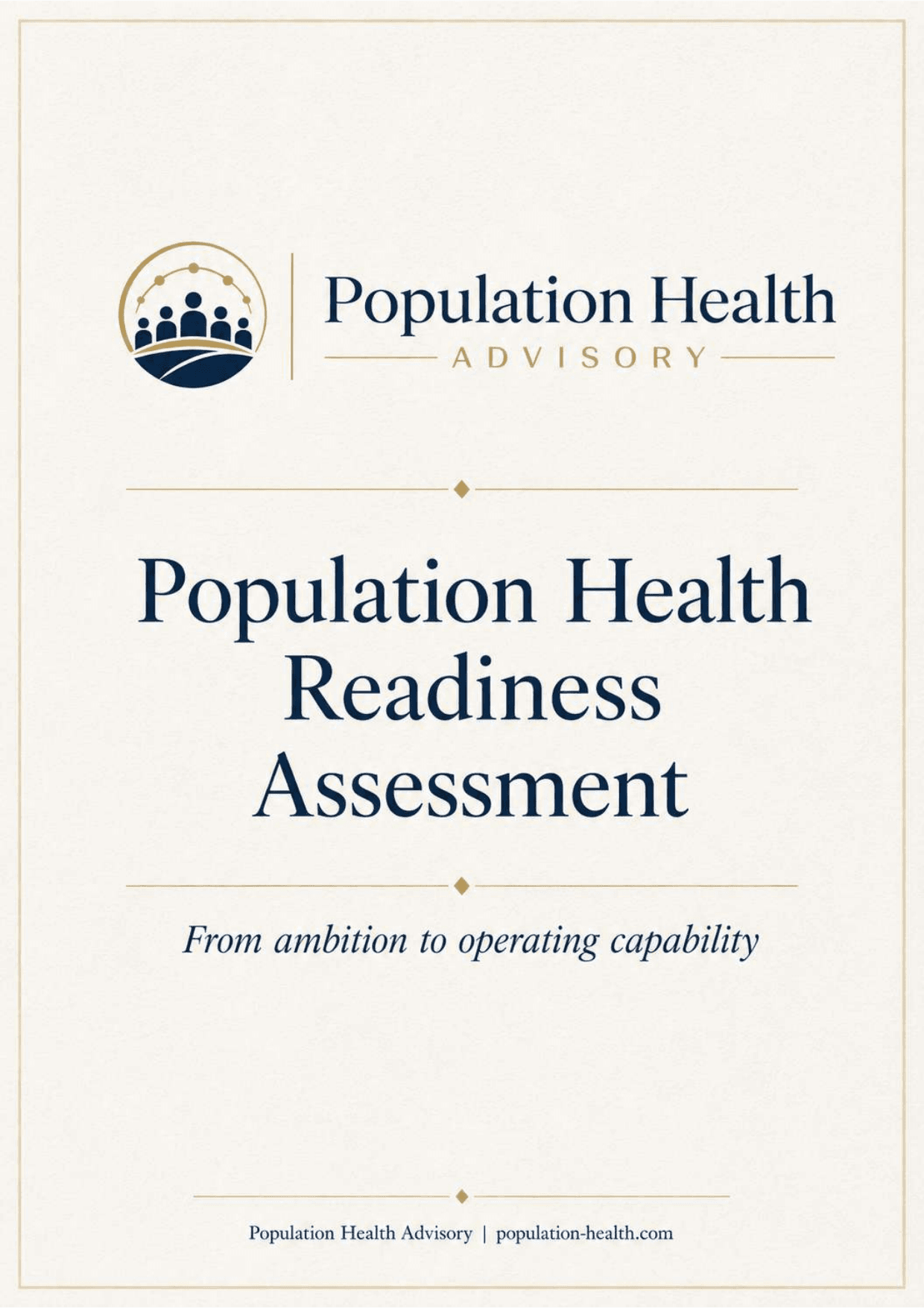 Cover of Population Health Readiness Assessment